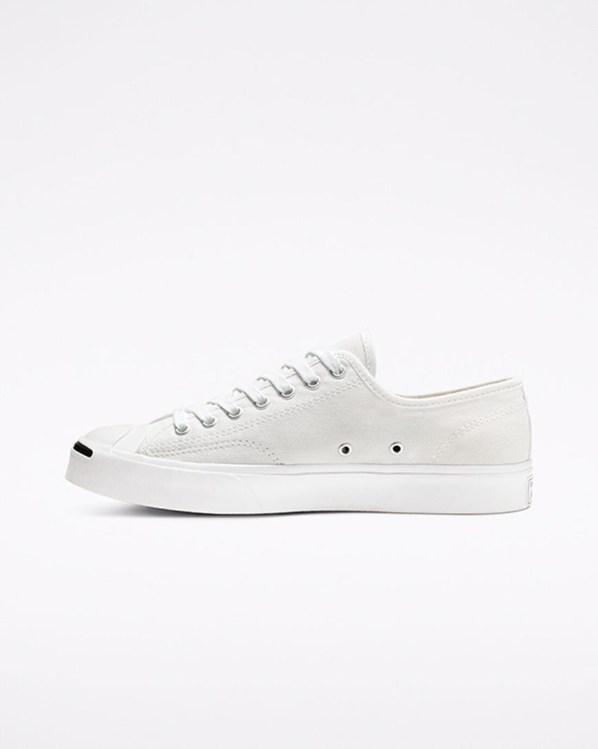 Dámské Boty Nízké Converse Jack Purcell Platene Bílé Černé | CZ MBGI94